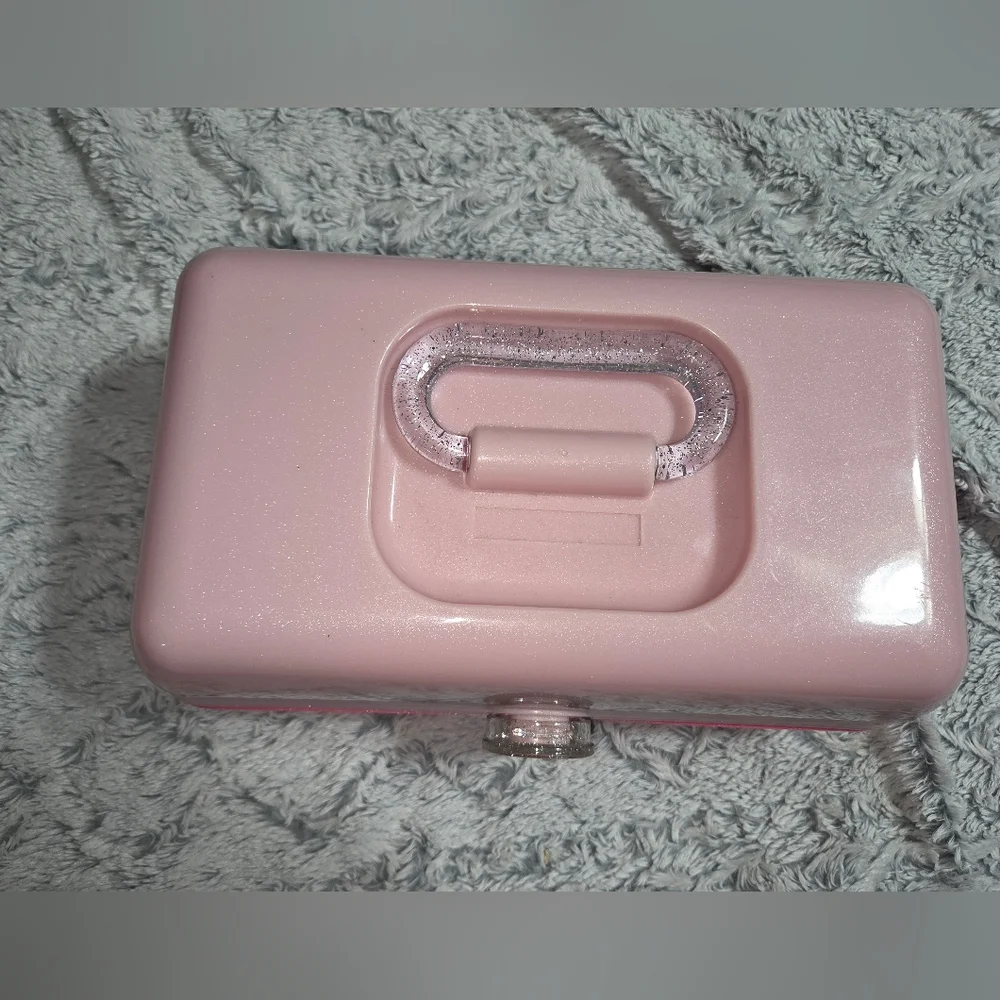 Caboodles Pink Two-Tone Glitter Cosmetic Case